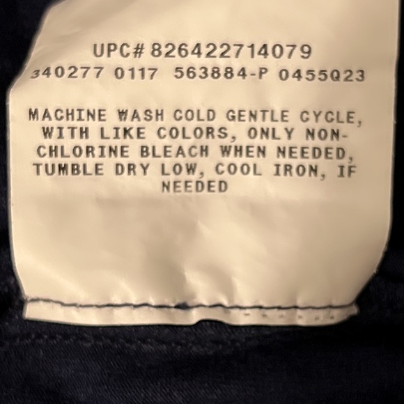 AGB Peach and Navy Patterned Poncho Blouse Top With Tank Lining Size Small - Picture 7 of 7